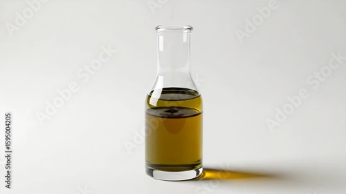 Wallpaper Mural Olive oil pouring into a glass bottle with splash Torontodigital.ca