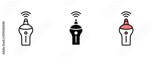 set of pixel perfect colored Blackheads removal machine icon , 1 Silhouette, 1 Unexpanded, Skincare device for removing blackheads illustration.