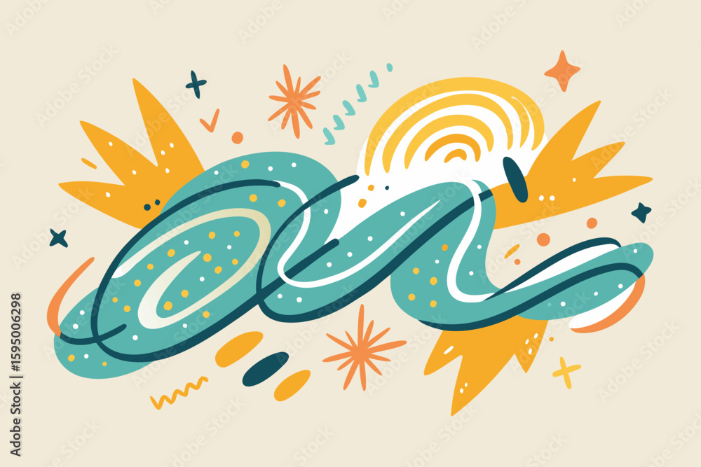 Obraz premium loose-aesthetic-scribble-accents