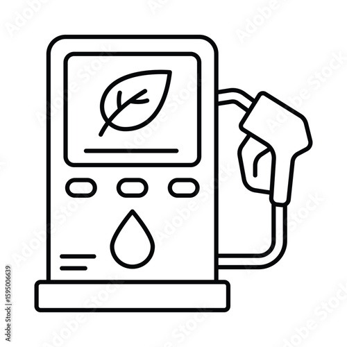 Biofuel Outline illustration style icon. EPS 10 file