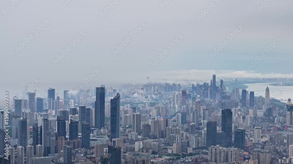 Wuhan city landmark skyline scenery Wuhan city landmark skyline scenery
