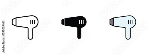 set of pixel perfect colored Laser epilator icon , 1 Silhouette, 1 Unexpanded, Handheld laser epilator used for hair removal.