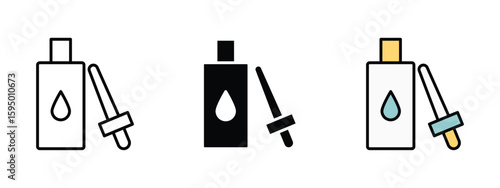 set of pixel perfect colored Primer icon , 1 Silhouette, 1 Unexpanded, Cosmetic tube icon representing facial makeup primer or skincare base product.