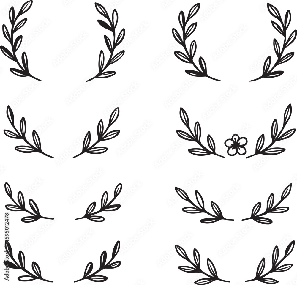 Fototapeta premium flower frame for border design Silhouette Vector for any use worldwide