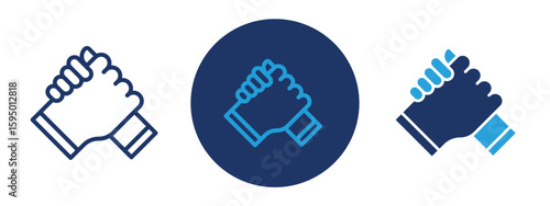 set of pixel perfect colored Support icon , 1 Silhouette, 1 Unexpanded, Two hands holding or helping each other, indicating assistance and support.