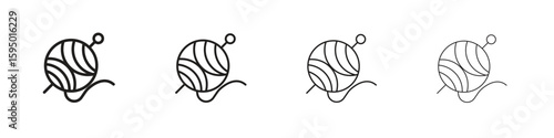 Wool ball icon vector illustration. EPS 10 editable vector.
