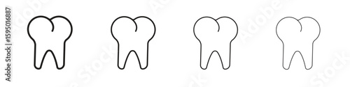 Tooth icon vector illustration. EPS 10 editable vector.