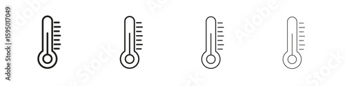 Thermometer icon vector illustration. EPS 10 editable vector.
