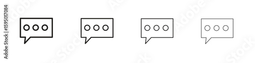 Text chat icon vector illustration. EPS 10 editable vector.