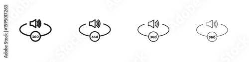 Surround sound icon vector illustration. EPS 10 editable vector.