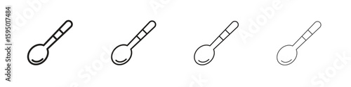 Spoon icon vector illustration. EPS 10 editable vector.