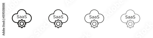 SaaS icon vector illustration. EPS 10 editable vector.