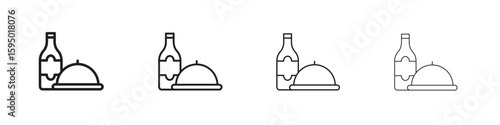 Room service icon vector illustration. EPS 10 editable vector.