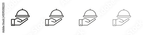 Restaurant Tray icon vector illustration. EPS 10 editable vector.