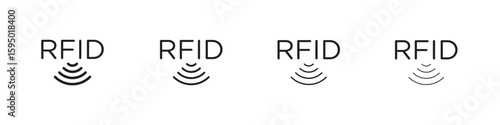RFID icon vector illustration. EPS 10 editable vector.