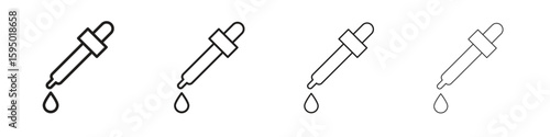 Pipette icon vector illustration. EPS 10 editable vector.