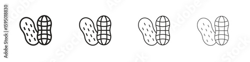 Peanut icon vector illustration. EPS 10 editable vector.