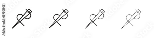 Needle icon elements. A modern flat and line icons set