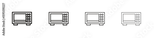Microwave icon vector illustration. EPS 10 editable vector.