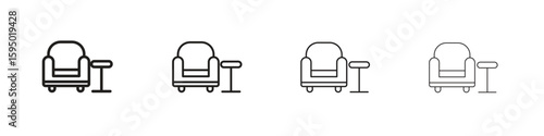 Lounge icon vector illustration. EPS 10 editable vector.