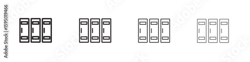 Lockers icon elements. A modern flat and line icons set