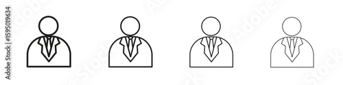 Lawyer icon vector illustration. EPS 10 editable vector.
