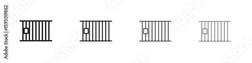 Jail icon vector illustration. EPS 10 editable vector.