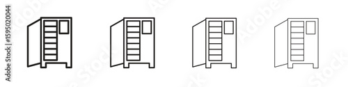 Infrared heat cabin icon vector illustration. EPS 10 editable vector.