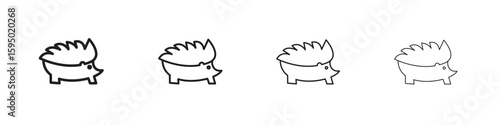 Hedgehog icon vector illustration. EPS 10 editable vector.