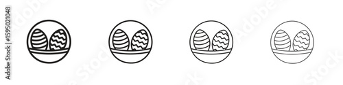 Easter eggs icon vector illustration. EPS 10 editable vector.