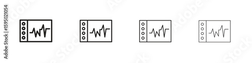 EKG monitor icon vector illustration. EPS 10 editable vector.