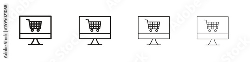 E commerce platform icon vector illustration. EPS 10 editable vector.