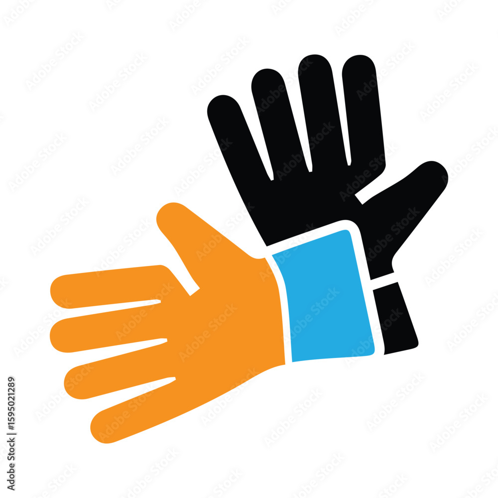 Fototapeta premium Hand gloves, gloves, rubber hand gloves icon