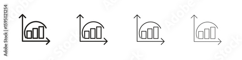 Diminishing returns icon vector illustration. EPS 10 editable vector.