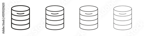 Cylinder database icon vector illustration. EPS 10 editable vector.