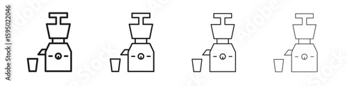 Cold pressed juicer icon vector illustration. EPS 10 editable vector.