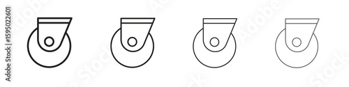 Cart trolley wheel icon vector illustration. EPS 10 editable vector.