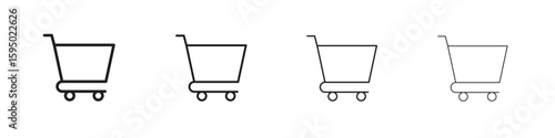 Cart icon vector illustration. EPS 10 editable vector.