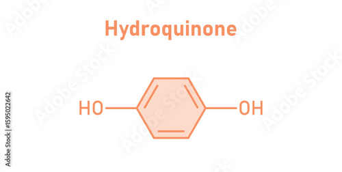 Chemical Structure of Hydroquinone or Quinol