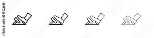 car pedal icon vector illustration. EPS 10 editable vector.