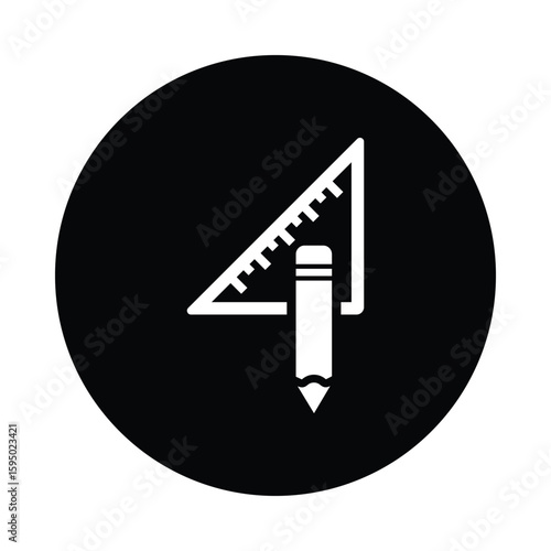 Ruler, pencil, pen, ruler and pencil icon