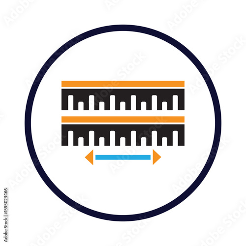 Ruler, scale, equipment, ruler icon