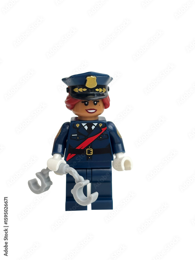 Obraz premium LEGO minifigure Barbara Gordon theme LEGO Batman Movie, on a white background. Series 71017