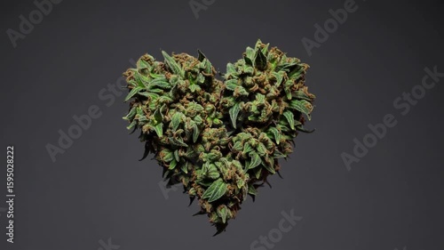Symbolic Representation of Affection Crafted from Cannabis Blossoms