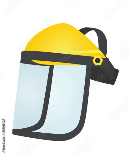 Safety trimmer helmet. vector illustration