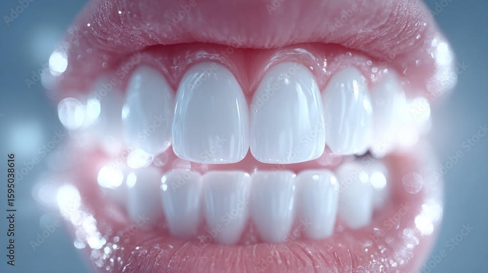 Obraz premium Radiant White Smile with Soft Glow