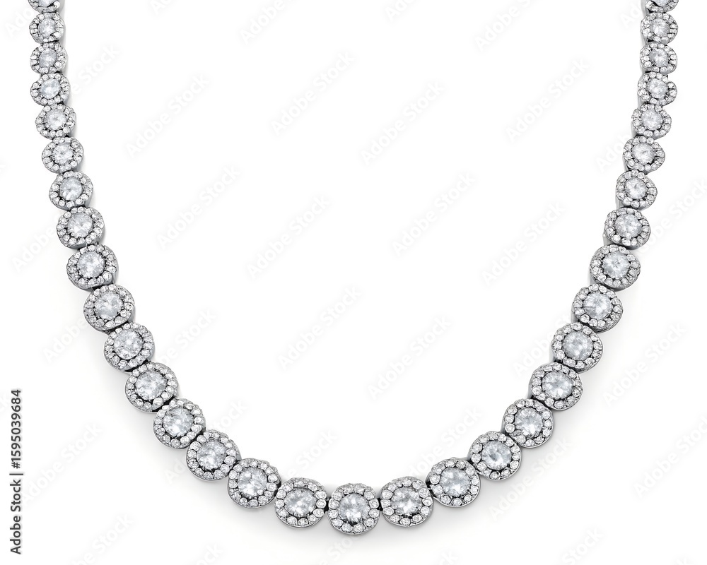 Obraz premium silver chain with diamonds