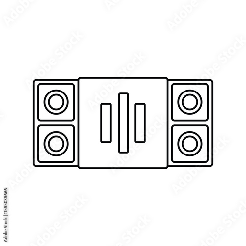 vrm lineal icon with white background vector stock illustration