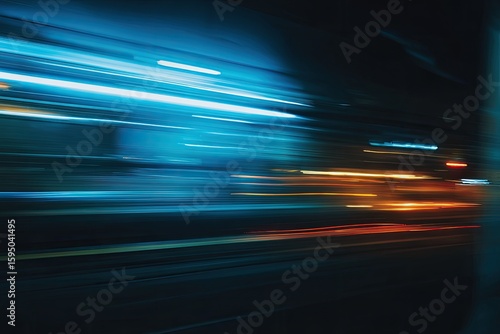 Abstract urban night scene with blurred motion