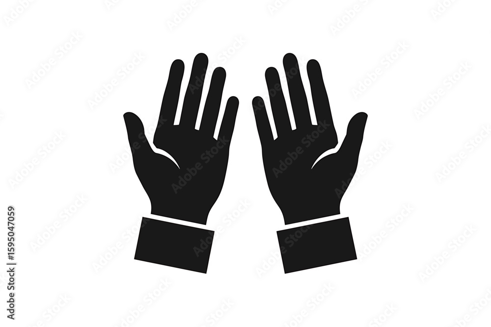 Praying Hands A Minimalist Black and White Icon Design Praying Hands A Minimalist Black and White Icon Design